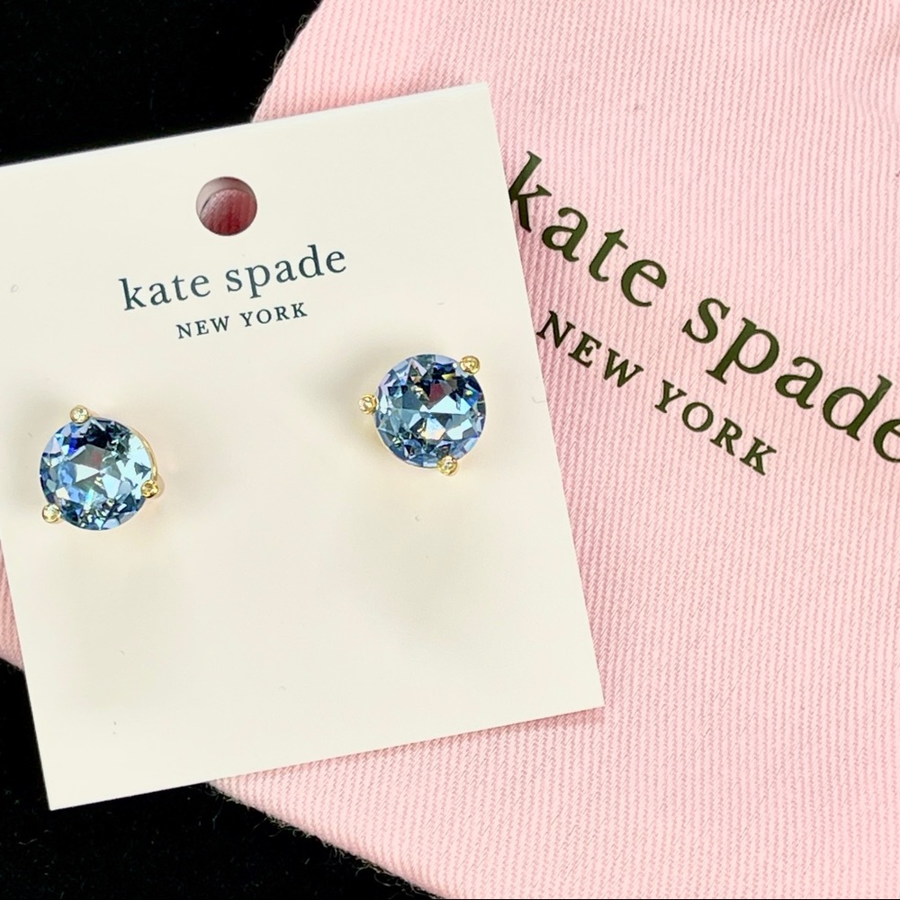 NWT Kate Spade Rise and Shine Stud Earrings Blue Large